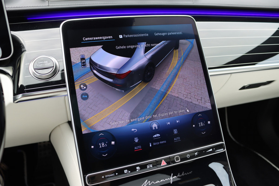 Mercedes-Benz S-Klasse 580 e 4MATIC Lang AMG Line | Manufaktur | Airmatic | Chauffeurspakket | Achterasbesturing | Augmented HUD | Distronic+ | Burmester | Exclusief Nappa Leder | 3D-Display | Vlakkenverwarming | Zonweringspakket |