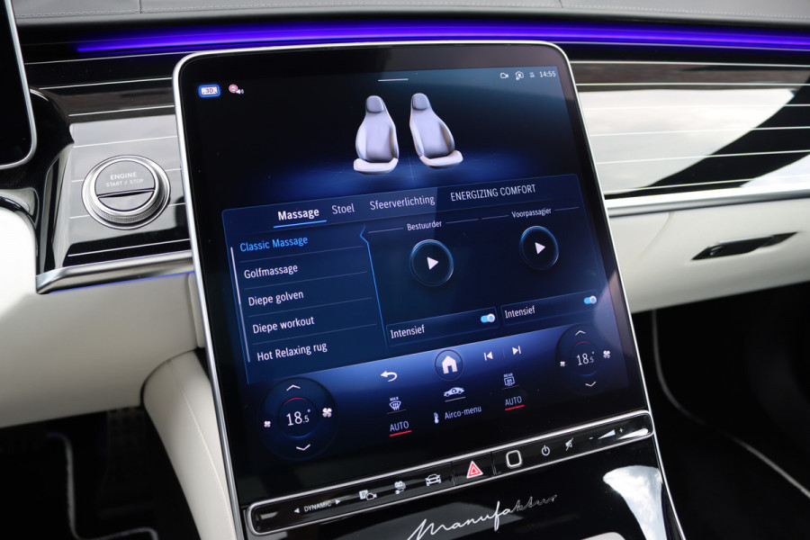 Mercedes-Benz S-Klasse 580 e 4MATIC Lang AMG Line | Manufaktur | Airmatic | Chauffeurspakket | Achterasbesturing | Augmented HUD | Distronic+ | Burmester | Exclusief Nappa Leder | 3D-Display | Vlakkenverwarming | Zonweringspakket |