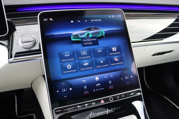 Mercedes-Benz S-Klasse 580 e 4MATIC Lang AMG Line | Manufaktur | Airmatic | Chauffeurspakket | Achterasbesturing | Augmented HUD | Distronic+ | Burmester | Exclusief Nappa Leder | 3D-Display | Vlakkenverwarming | Zonweringspakket |