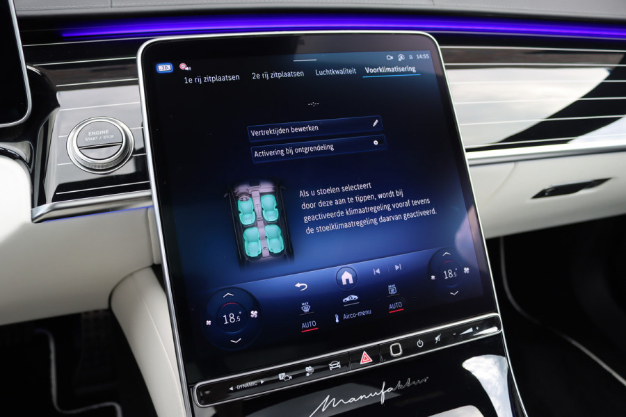 Mercedes-Benz S-Klasse 580 e 4MATIC Lang AMG Line | Manufaktur | Airmatic | Chauffeurspakket | Achterasbesturing | Augmented HUD | Distronic+ | Burmester | Exclusief Nappa Leder | 3D-Display | Vlakkenverwarming | Zonweringspakket |