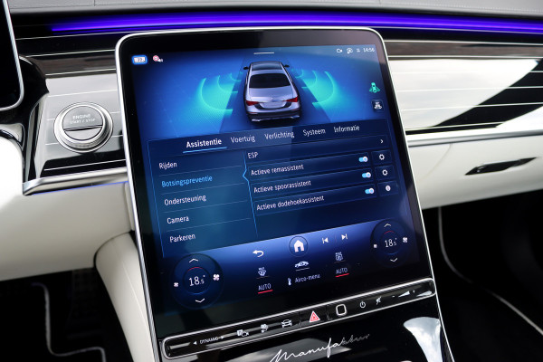 Mercedes-Benz S-Klasse 580 e 4MATIC Lang AMG Line | Manufaktur | Airmatic | Chauffeurspakket | Achterasbesturing | Augmented HUD | Distronic+ | Burmester | Exclusief Nappa Leder | 3D-Display | Vlakkenverwarming | Zonweringspakket |