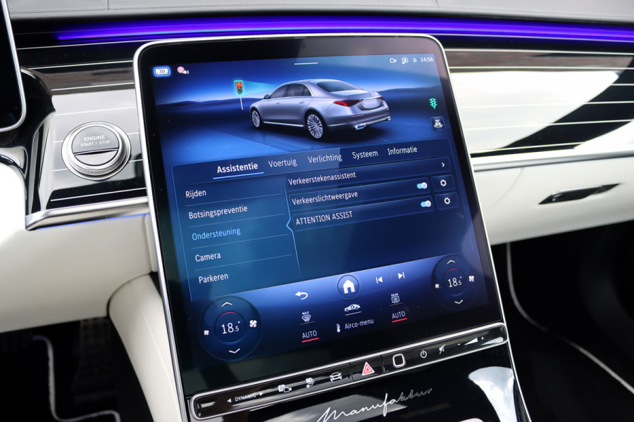 Mercedes-Benz S-Klasse 580 e 4MATIC Lang AMG Line | Manufaktur | Airmatic | Chauffeurspakket | Achterasbesturing | Augmented HUD | Distronic+ | Burmester | Exclusief Nappa Leder | 3D-Display | Vlakkenverwarming | Zonweringspakket |