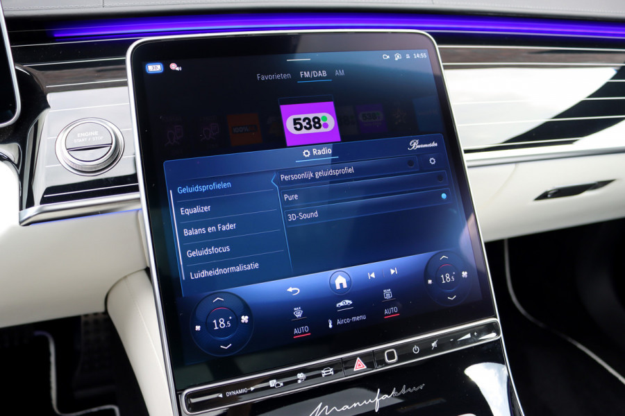 Mercedes-Benz S-Klasse 580 e 4MATIC Lang AMG Line | Manufaktur | Airmatic | Chauffeurspakket | Achterasbesturing | Augmented HUD | Distronic+ | Burmester | Exclusief Nappa Leder | 3D-Display | Vlakkenverwarming | Zonweringspakket |