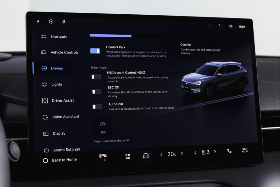 GEELY E5 Max+ 68 kWh | Pano | 360 Camera | V2L | Warmtepomp | HUD | Stoelverwarming & verkoeling | Massagestoelen+Memory | Elek. klep | Flyme |  | 19" | 2335