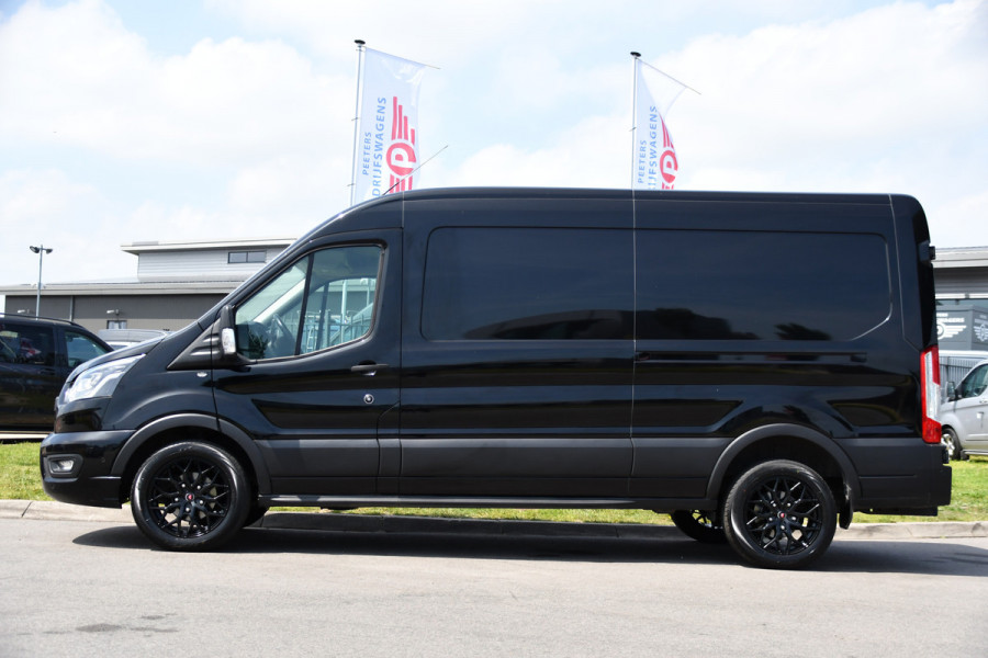 Ford Transit 350 2.0 TDCI L3H2 Limited Black Edition Camera, Cruise, Carplay, 185pk, Xenon, Automaat, Trekhaak, Multimedia, Sensoren, Uniek!