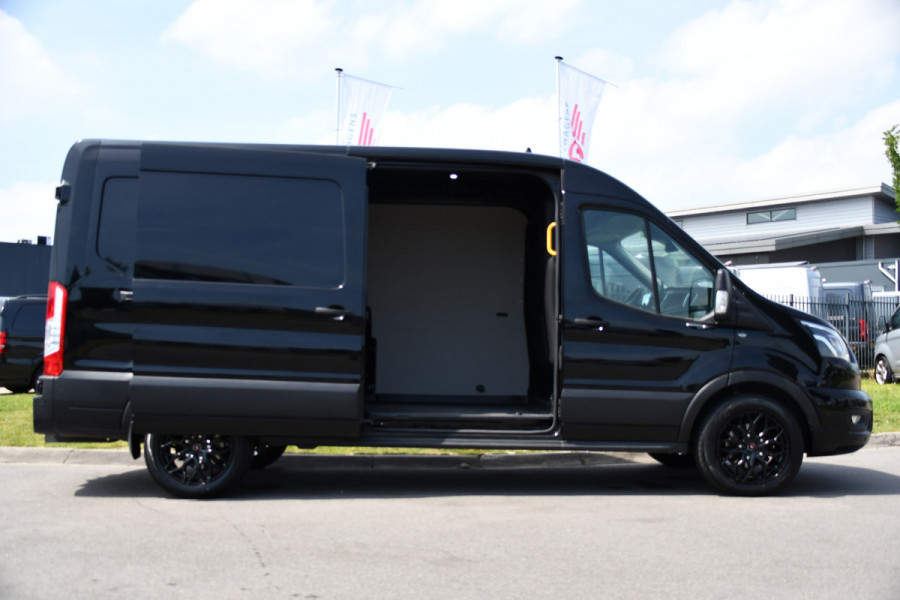Ford Transit 350 2.0 TDCI L3H2 Limited Black Edition Camera, Cruise, Carplay, 185pk, Xenon, Automaat, Trekhaak, Multimedia, Sensoren, Uniek!