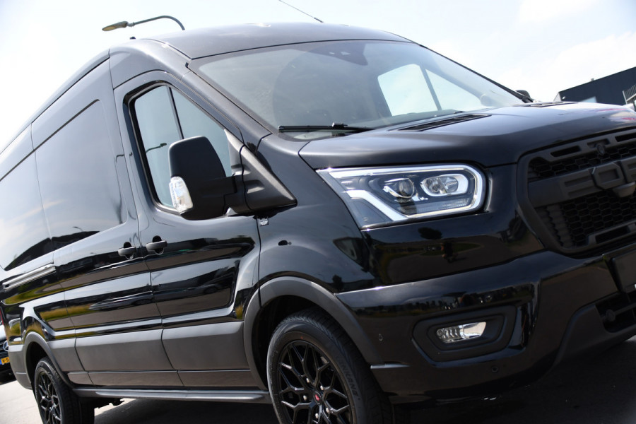 Ford Transit 350 2.0 TDCI L3H2 Limited Black Edition Camera, Cruise, Carplay, 185pk, Xenon, Automaat, Trekhaak, Multimedia, Sensoren, Uniek!