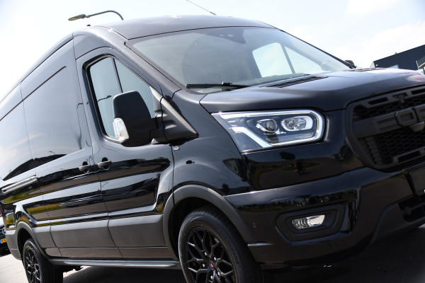 Ford Transit 350 2.0 TDCI L3H2 Limited Black Edition Camera, Cruise, Carplay, 185pk, Xenon, Automaat, Trekhaak, Multimedia, Sensoren, Uniek!
