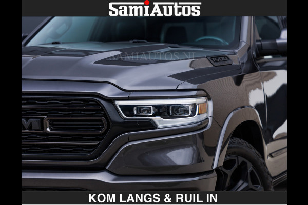 Dodge Ram LIMITED | HEMI 5.7 V8 | MWK KLEP | €49.900,- excl | BOM VOL | GRANITE GRIJS KLEUR | LUCHTVERING | MEEST LUXE | CREW CAB 5 PERSOONS | GRIJS KENTEKEN | DUBBEL CABINE DC |