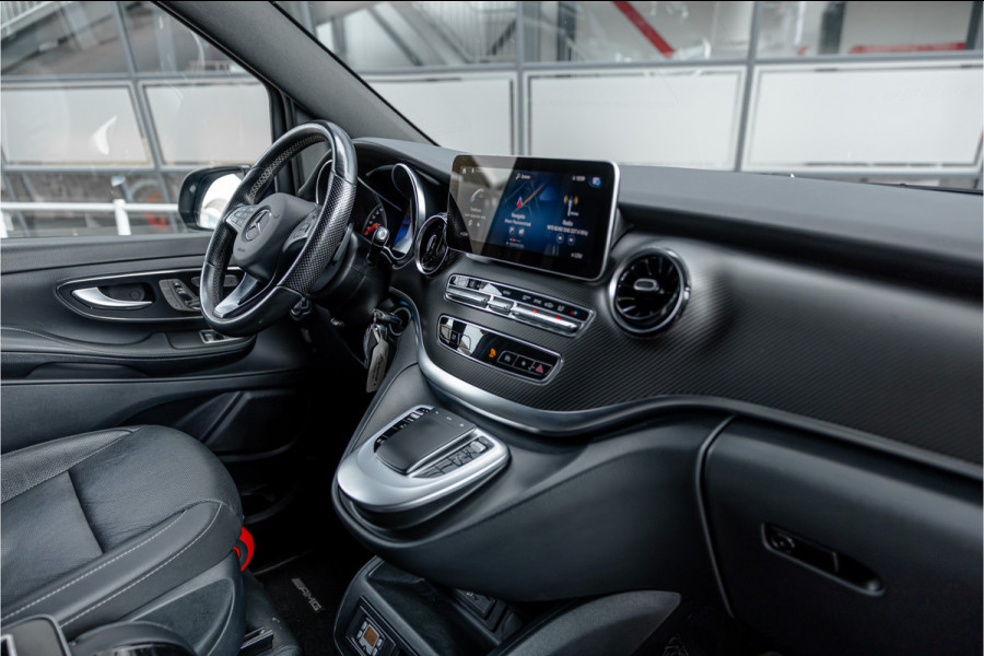 Mercedes-Benz V-Klasse 300d Lang | AMG | Memory seats | Stoelventilatie | 360 Camera | ACC | CarPlay | Navigatie | Lederen bekleding | DAB | Dodehoek | Trekhaak | Nieuwe APK | 2-Zitter | Enkel cabine