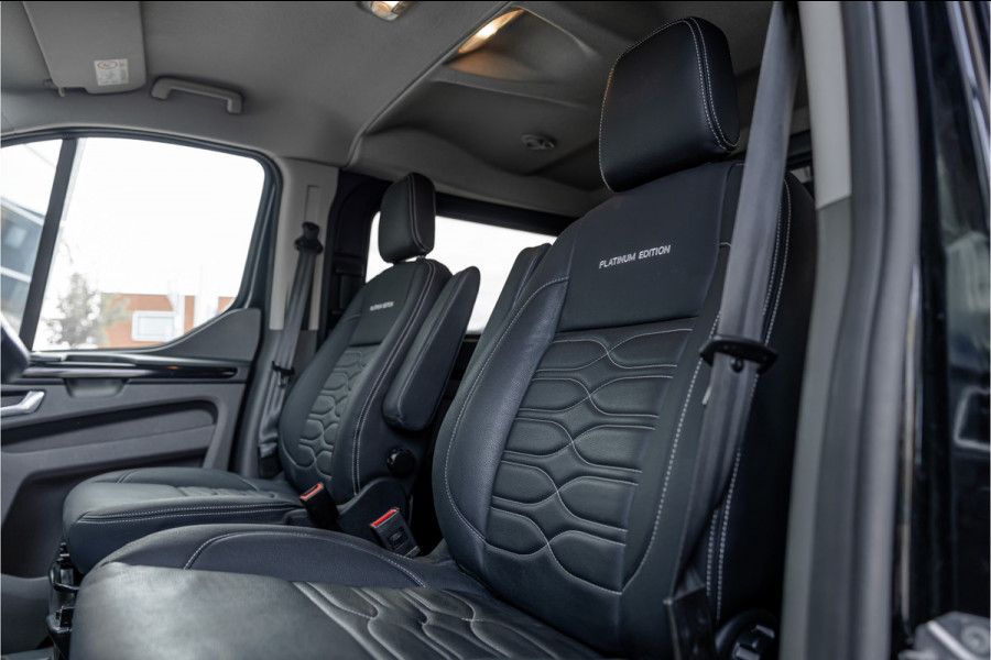 Ford Transit Custom 320 2.0 TDCI L2H1 Platinum Edition DC | Bi-Xenon | CarPlay | Camera | Navigatie | Lederen bekleding | Trekhaak | Stoelverwarming | Nieuwe APK | Orig. NL auto