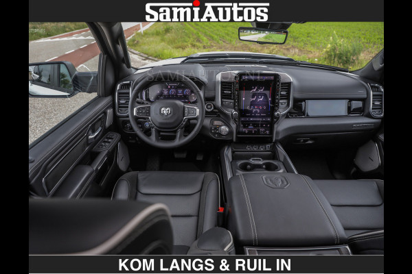 Dodge Ram HUD | 420PK | LUCHTVERING | PANO | PASSAGIERSSCHERM | BOM EN BOM VOL | Comfortabele Dubbele Cabine met Royale 5 Zitplaatsen | DODGE RAM PREMIUM LARAMIE EDITION | Voorraad Nr 2230 - 8765 | De specialist in Amerikaanse pick‑ups in Nederland en Europa.
