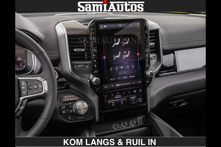 Dodge Ram HUD | 420PK | LUCHTVERING | PANO | PASSAGIERSSCHERM | BOM EN BOM VOL | Comfortabele Dubbele Cabine met Royale 5 Zitplaatsen | DODGE RAM PREMIUM LARAMIE EDITION | Voorraad Nr 2230 - 8765 | De specialist in Amerikaanse pick‑ups in Nederland en Europa.