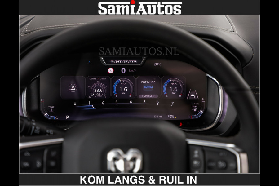 Dodge Ram HUD | 420PK | LUCHTVERING | PANO | PASSAGIERSSCHERM | BOM EN BOM VOL | Comfortabele Dubbele Cabine met Royale 5 Zitplaatsen | DODGE RAM PREMIUM LARAMIE EDITION | Voorraad Nr 2230 - 8765 | De specialist in Amerikaanse pick‑ups in Nederland en Europa.
