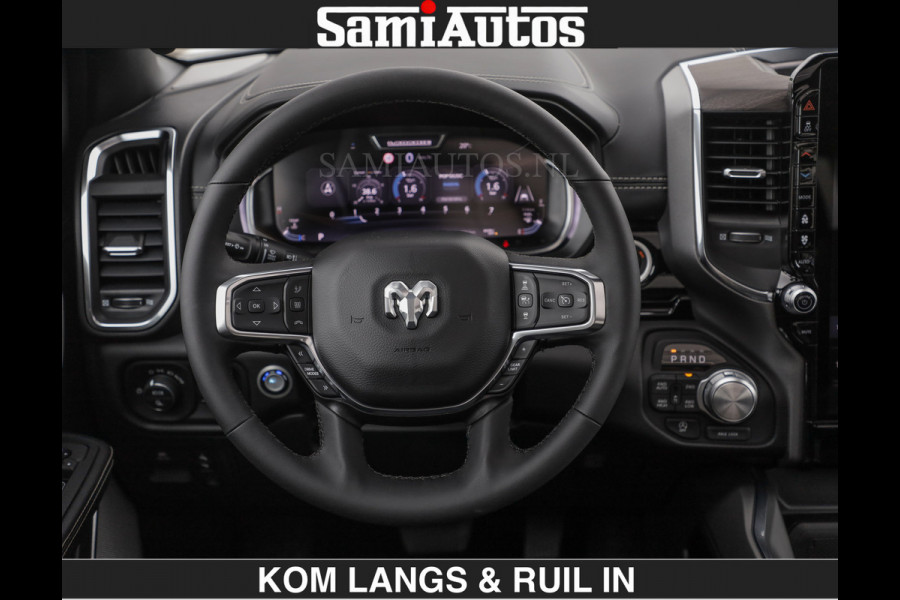 Dodge Ram HUD | 420PK | LUCHTVERING | PANO | PASSAGIERSSCHERM | BOM EN BOM VOL | Comfortabele Dubbele Cabine met Royale 5 Zitplaatsen | DODGE RAM PREMIUM LARAMIE EDITION | Voorraad Nr 2230 - 8765 | De specialist in Amerikaanse pick‑ups in Nederland en Europa.