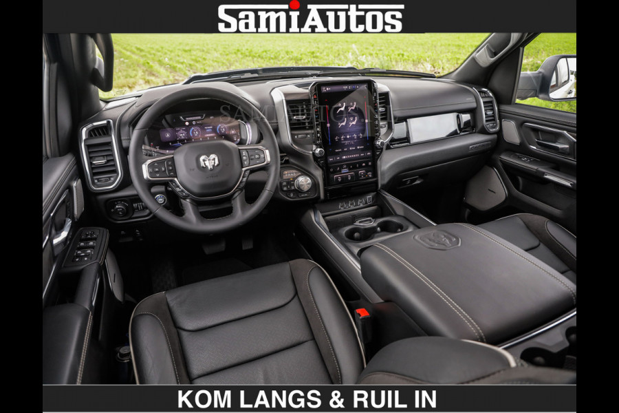 Dodge Ram HUD | 420PK | LUCHTVERING | PANO | PASSAGIERSSCHERM | BOM EN BOM VOL | Comfortabele Dubbele Cabine met Royale 5 Zitplaatsen | DODGE RAM PREMIUM LARAMIE EDITION | Voorraad Nr 2230 - 8765 | De specialist in Amerikaanse pick‑ups in Nederland en Europa.