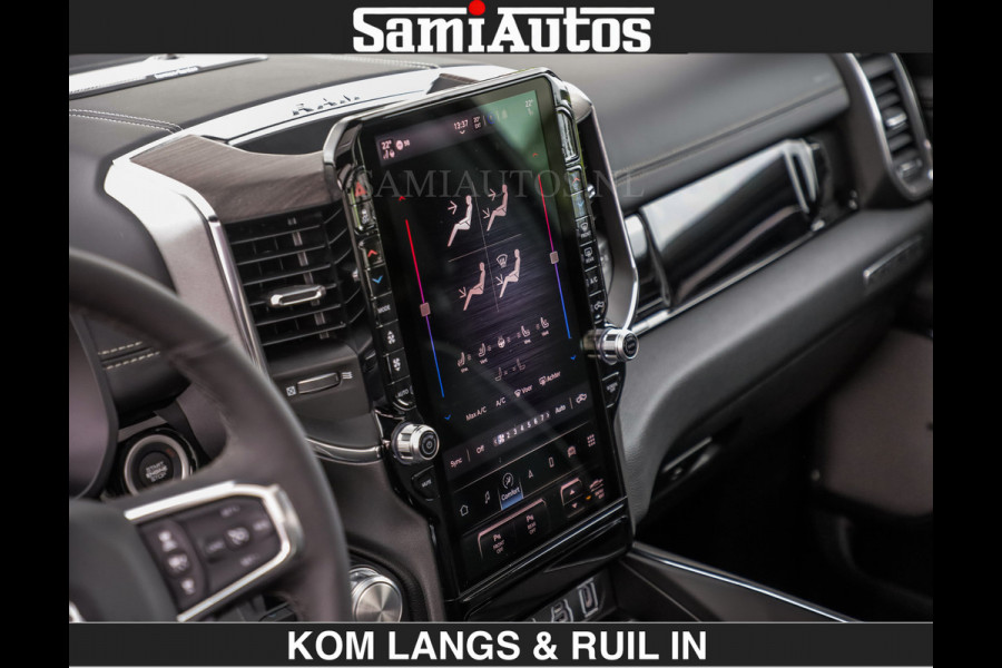Dodge Ram HUD | 420PK | LUCHTVERING | PANO | PASSAGIERSSCHERM | BOM EN BOM VOL | Comfortabele Dubbele Cabine met Royale 5 Zitplaatsen | DODGE RAM PREMIUM LARAMIE EDITION | Voorraad Nr 2230 - 8765 | De specialist in Amerikaanse pick‑ups in Nederland en Europa.