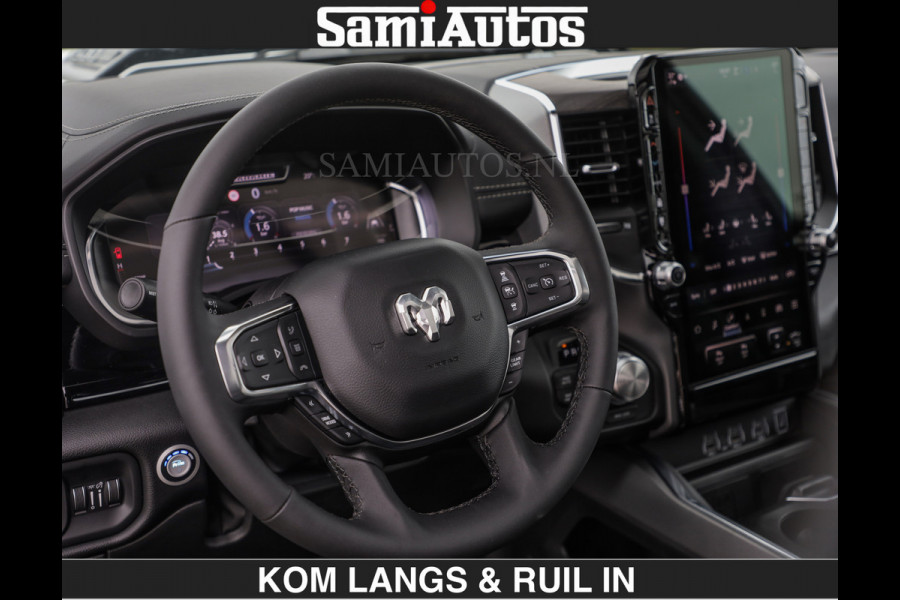 Dodge Ram HUD | 420PK | LUCHTVERING | PANO | PASSAGIERSSCHERM | BOM EN BOM VOL | Comfortabele Dubbele Cabine met Royale 5 Zitplaatsen | DODGE RAM PREMIUM LARAMIE EDITION | Voorraad Nr 2230 - 8765 | De specialist in Amerikaanse pick‑ups in Nederland en Europa.