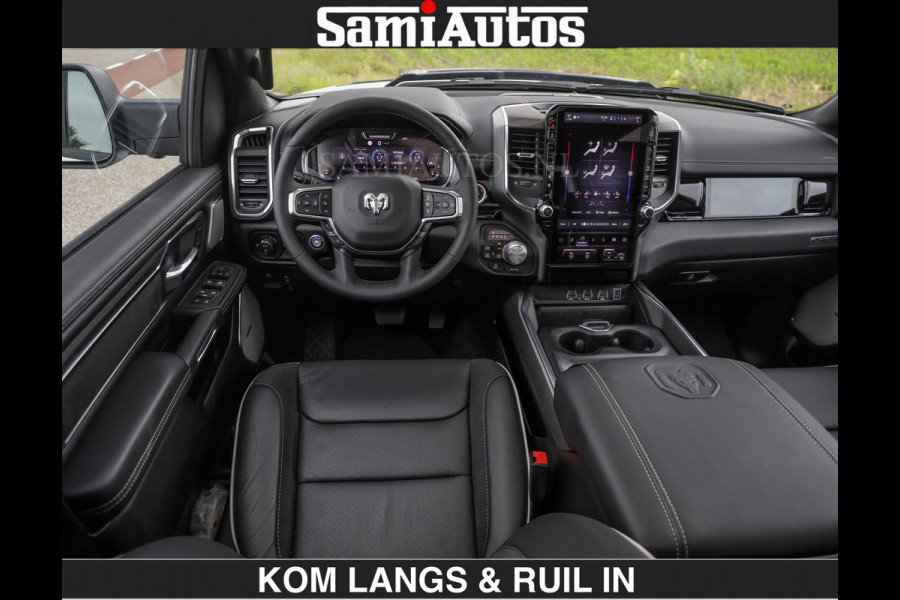 Dodge Ram HUD | 420PK | LUCHTVERING | PANO | PASSAGIERSSCHERM | BOM EN BOM VOL | Comfortabele Dubbele Cabine met Royale 5 Zitplaatsen | DODGE RAM PREMIUM LARAMIE EDITION | Voorraad Nr 2230 - 8765 | De specialist in Amerikaanse pick‑ups in Nederland en Europa.