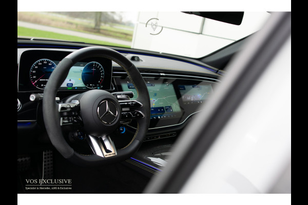 Mercedes-Benz E-Klasse AMG 53 4M Edition 1 Full Carbon in- en exterieur|Bumester 4D|Schaalstoelen|Keyless|Stoelkoeling|ACC|Performance Sound|360°Camera|Superscreen