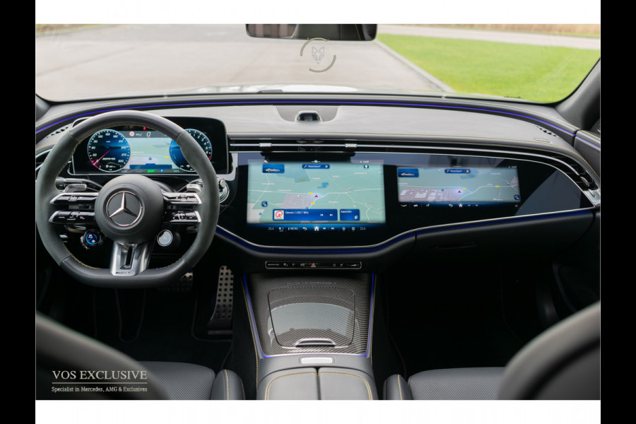 Mercedes-Benz E-Klasse AMG 53 4M Edition 1 Full Carbon in- en exterieur|Bumester 4D|Schaalstoelen|Keyless|Stoelkoeling|ACC|Performance Sound|360°Camera|Superscreen