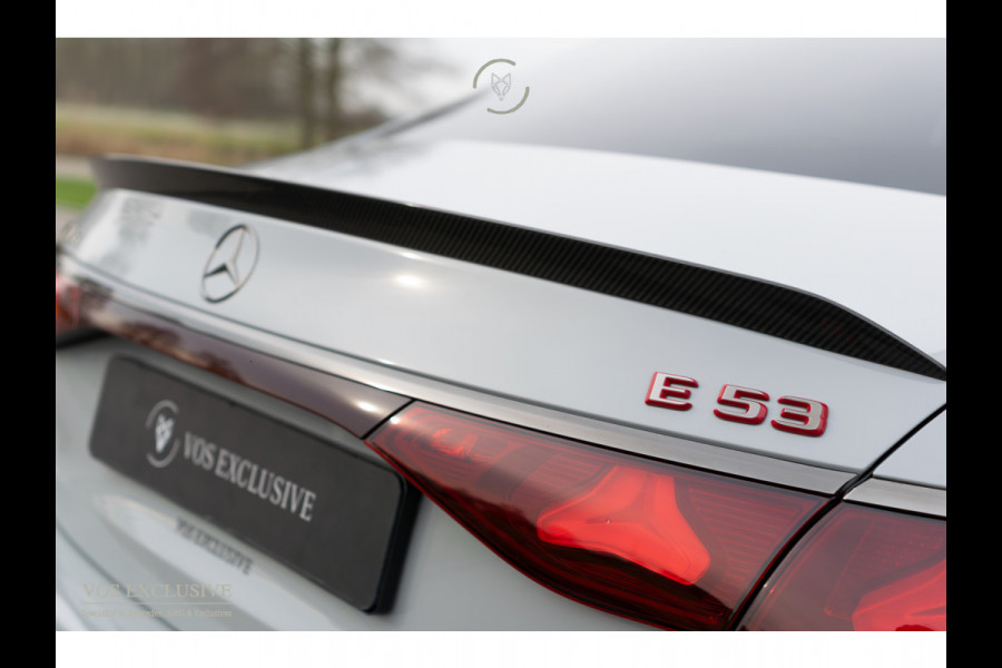 Mercedes-Benz E-Klasse AMG 53 4M Edition 1 Full Carbon in- en exterieur|Bumester 4D|Schaalstoelen|Keyless|Stoelkoeling|ACC|Performance Sound|360°Camera|Superscreen
