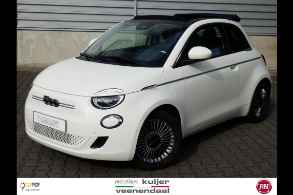 Fiat 500C Icon 42 kWh | Cabrio blauwe kap | Camera | Chroompakket | SOH 96 % I