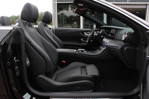 Mercedes-Benz E-Klasse Cabrio 200 AMG Line / Nieuwstaat / Camera / Burmester / Luxe Leder / Memory Seats / 19'' / Matrix LED / Nekverwarming / CarPlay / Sfeerverlichting / Windscherm / Stoelverwarming+Ventilatie / DAB / Cruise Control