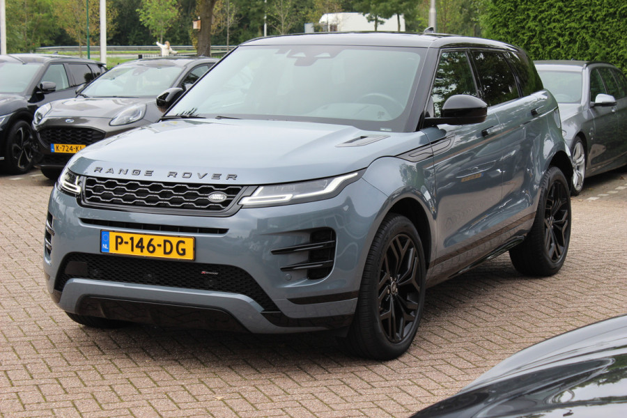 Land Rover Range Rover Evoque 2.0 D200 AWD R-Dynamic HSE / Panoramadak / Camera / Head-up / Meridian / Luxe Leder / 20'' / Keyless / CarPlay / Stuur+Stoelverwarming / Dodehoek / DAB / ACC