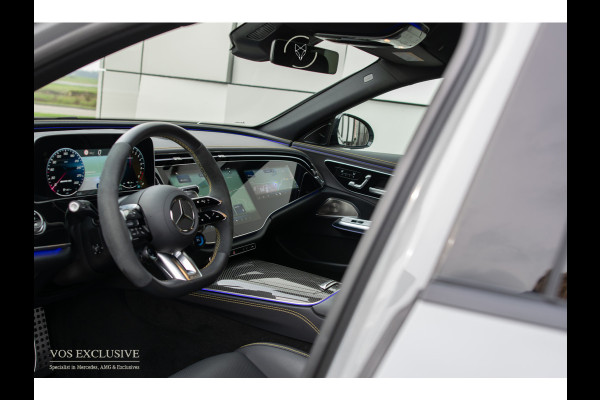 Mercedes-Benz E-Klasse AMG 53 4M Edition 1 Full Carbon in- en exterieur|Bumester 4D|Schaalstoelen|Keyless|Stoelkoeling|ACC|Performance Sound|360°Camera|Superscreen