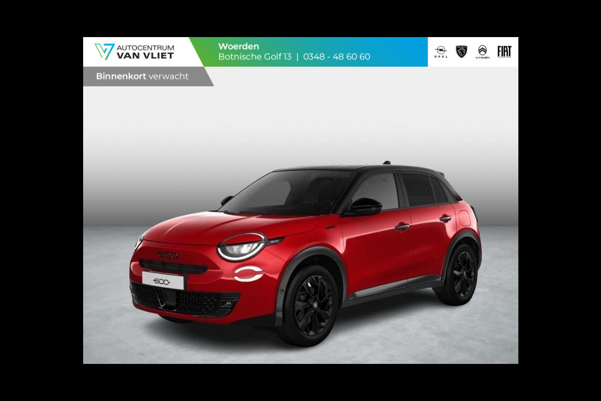 Fiat 600 1.2 Hybrid Sport | Clima | Camera | Adapt. Cruise | BSM | Navi | 18" | Winter Pack | Apple Carplay