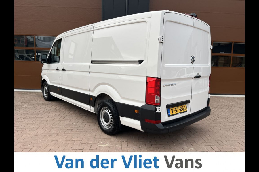 Volkswagen Crafter 35 2.0 TDI 141pk E6 L3 Comfortline Lease €422 p/m, Airco, Carplay, Navi, PDC, Bedrijfsinrichting, 2x Schuifdeur. Volledig onderhoudshistorie aanwezig