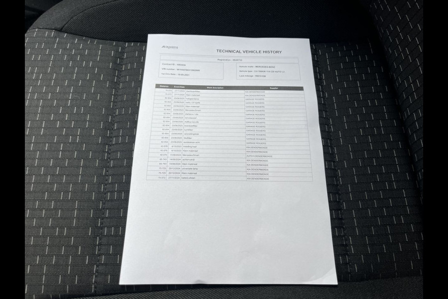 Mercedes-Benz Vito 114 CDI 136pk E6 Automaat L2 Lease €338 p/m, Airco, Navi, Carplay, PDC, Camera, Volledig onderhoudshistorie aanwezig