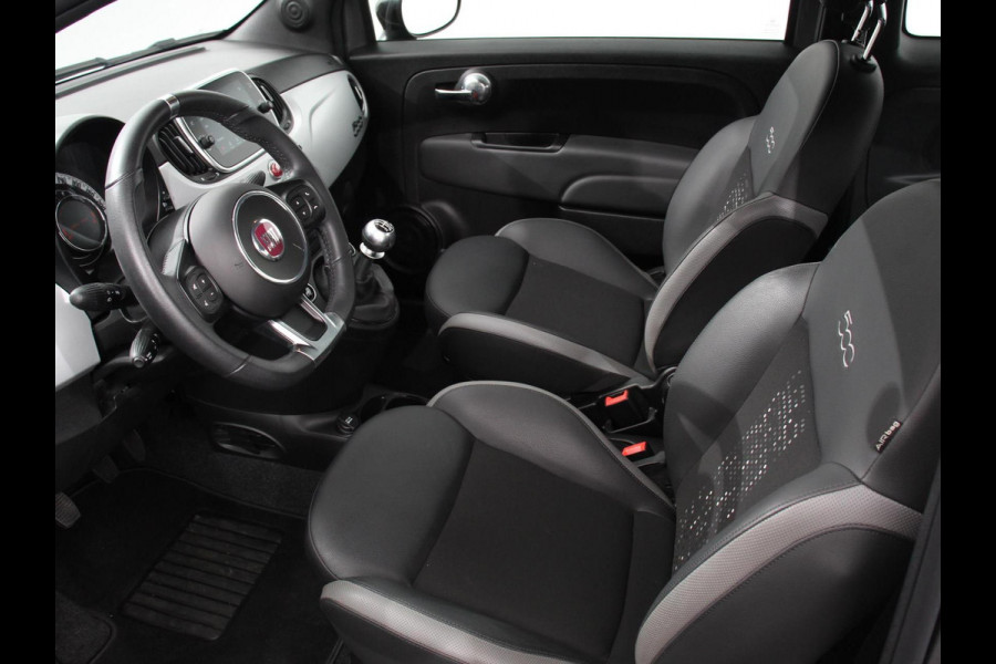 Fiat 500 1.0 Hybrid Sport Navigatie Half Lederen Bekleding Airco Dab Cruise Control Lichtmetalen Velgen Sportstoelen