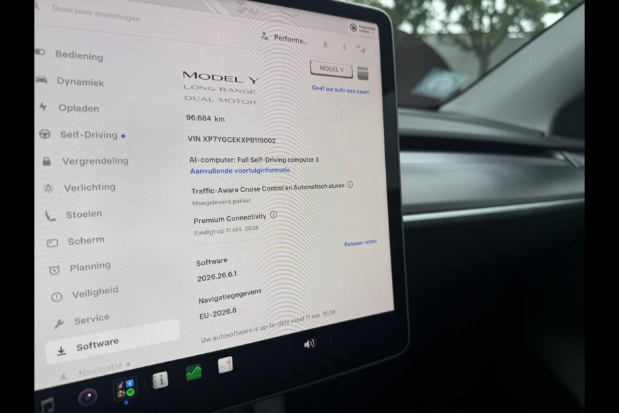 Tesla Model Y Long Range AWD 75 kWh VAN: 38.900,- VOOR: 35.877,- UW HERFSTVOORDEEL: 3.023,-|SOH 92%| ORIGINEEL NED. NAP| 1STE EIGENAAR!| FABRIEKSGARANTIE OP ACCU & AANDRIJFLIJN TOT 2031 OF 192.000 KM| BTW VERREKENBAAR|
