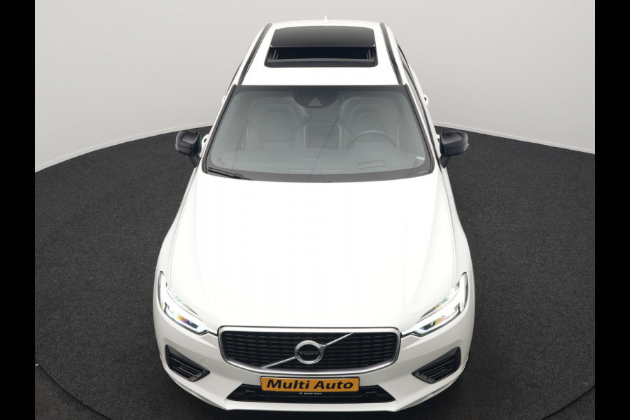 Volvo XC60 Recharge T8 AWD R-Design PHEV 391pk Dealer O.H. | Panodak | Luchtvering | Head Up | Camera | Harman & Kardon | Lederen Sportstoelen Memory & Verwarmd | 21"L.M | Apple Carplay | Keyless | Blis | Virtual | Navigatie | DAB | Plug In Hybrid