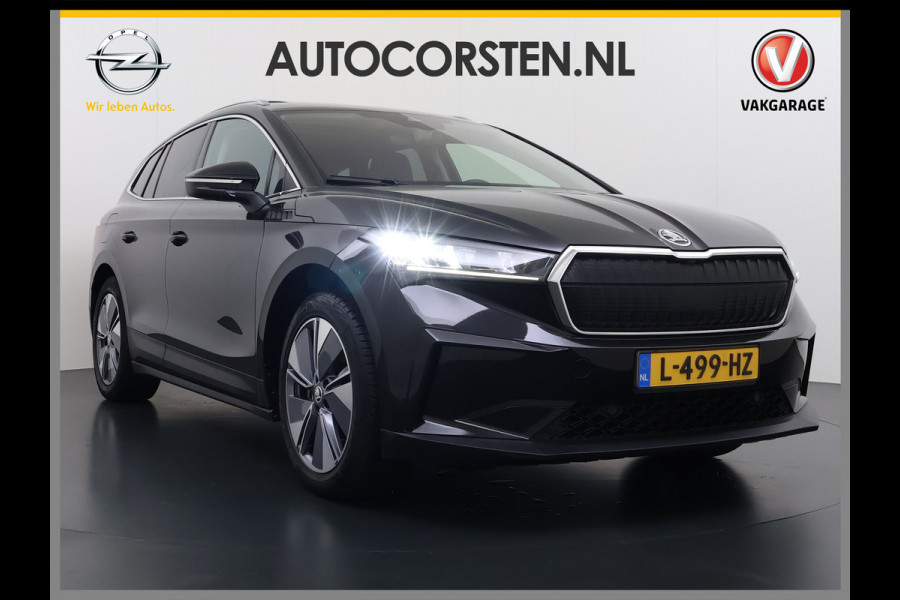 Škoda ENYAQ iV 80 SOH 91% Warmtepomp Panoramadak Trekhaak Leder+Verwarmd Stuurverwarming Assistentie-Climate 2-Comfort-Pakket Adap.Cruise 3 Zon Leder-pakket Keyless advanced Lmv Led P-Assist 1.000KG Trekgewicht 1e Eigenaar Origineel Nederlandse Auto