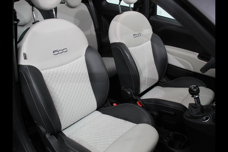Fiat 500C 1.0 Hybrid Dolcevita Leder Navigatie Apple Carplay/Android Auto Parkeersensoren achter Cruise Control Climate Control