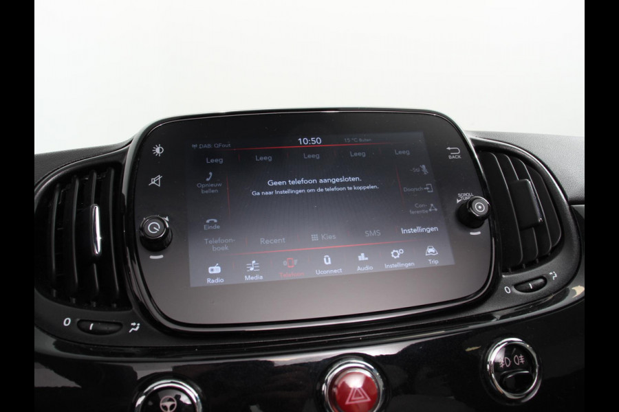 Fiat 500C 1.0 Hybrid Dolcevita Leder Navigatie Apple Carplay/Android Auto Parkeersensoren achter Cruise Control Climate Control