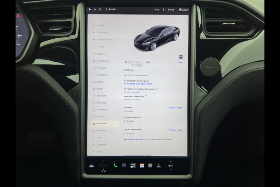 Tesla Model S 75D Base *AUT | PANO-WINDOW | LEATHER | AIR-SUSPENION | FULL-LED | NAVI-FULLMAP | KEYLESS | COMFORTSEATS | DIGI-COCKPIT |AUTO-PILOT | 19"ALU*