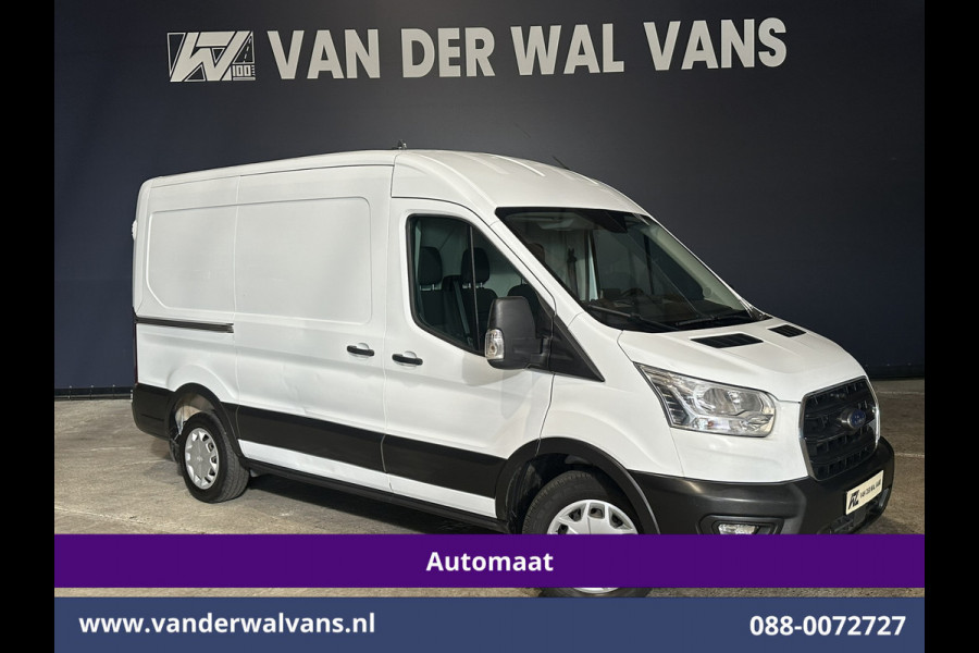 Ford Transit 2.0 TDCI 131pk Automaat L2H2 Euro6 Airco | Navigatie | Cruisecontrol Dakdraagsysteem met Ladderhouder, Android Auto, Parkeersensoren, Bijrijdersbank