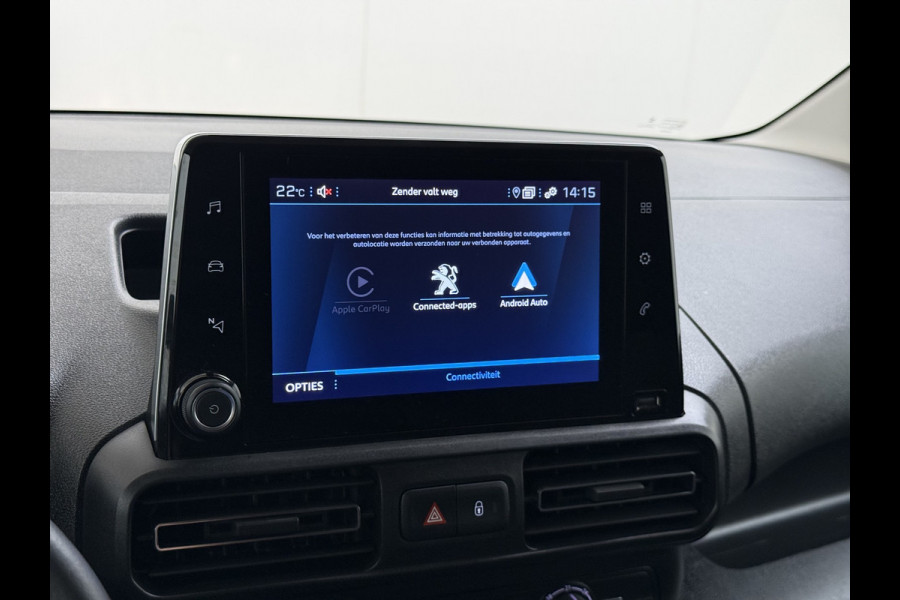 Peugeot Partner 1.5 BlueHDi 100 S&S L1, 3 Persoons! Airco, Navigatie, Ex lease