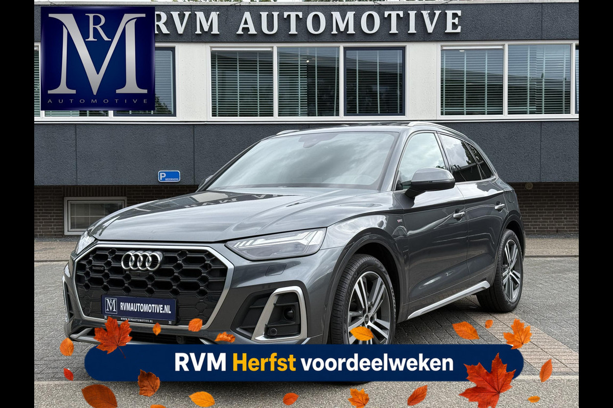 Audi Q5 55 TFSI e S edition PHEV| VAN: 48.900,- VOOR: 44.877,- UW HERFSTVOORDEEL: 4.023,- S-LINE BINNEN + BUITEN |LUCHTVERING| ELEKTRISCHE TREKHAAK| 360 CAMERA| PANO| DODE HOEK SENSOR| ELEK. STOELEN | MATRIX| RECENT NOG ONDERHOUD GEHAD|