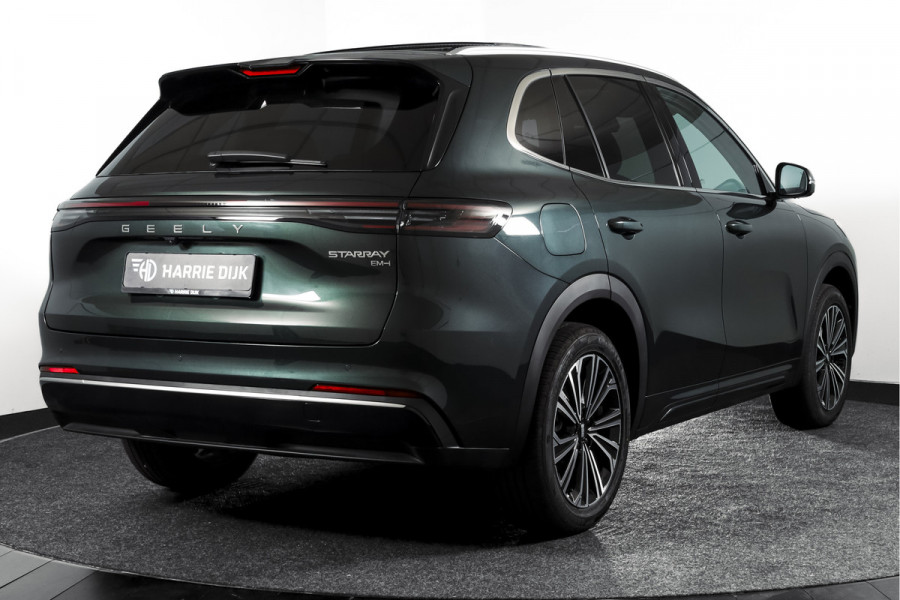 GEELY Starray EM-i 1.5 Max+ PHEV | 136km Elektrisch |S/K-Panodak | 360 Camera | NAV+App. Connect | V2L | Warmtepomp | HUD | Stoelverwarming & verkoeling | Memory | Elek. klep | Flyme | LM 19" | 7080
