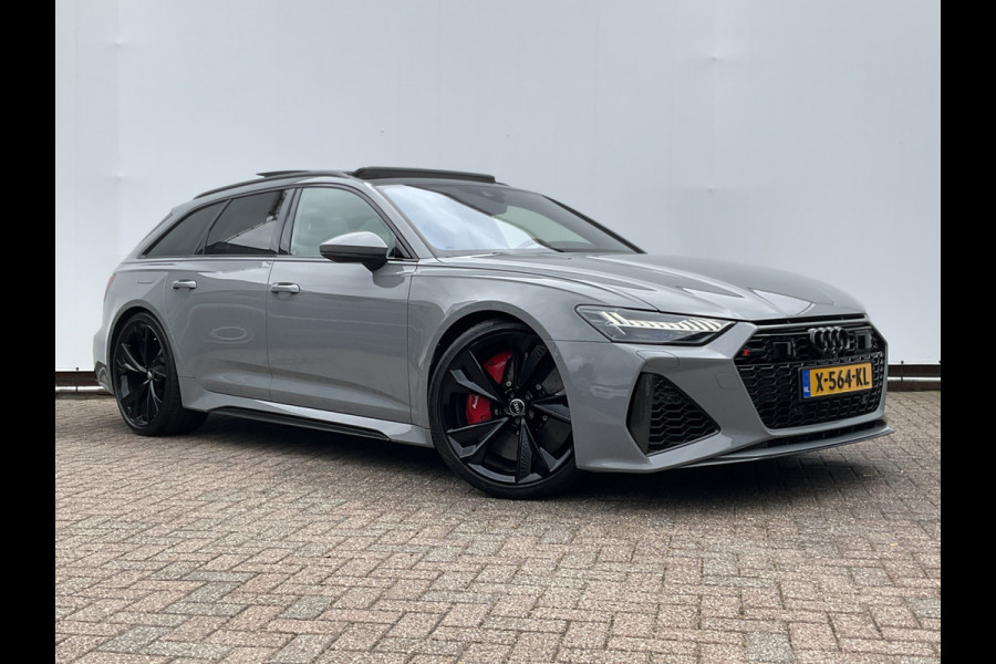 Audi RS6 4.0 TFSI 600PK Ceramic HUD Carbon Nardo 4WS Pano.dak Softclose B&O 360° Dealer-Serviced!