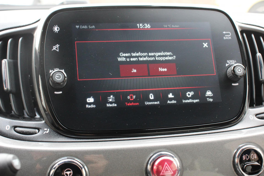 Fiat 500C 1.0 Hybrid Dolcevita Lederen Bekleding Cruise Control Climate Control Parkeersensoren Achter DAB Lichtmetalen Velgen
