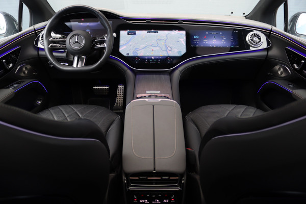 Mercedes-Benz EQS 500 4MATIC AMG Line 108 kWh | Luchtvering | Distronic+ | Hyperscreen | Achterasbesturing | Nekverwarming | Stoelventilatie | Massage | MBUX Tablet | Burmester | Vlakkenverwarming |
