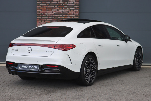Mercedes-Benz EQS 500 4MATIC AMG Line 108 kWh | Luchtvering | Distronic+ | Hyperscreen | Achterasbesturing | Nekverwarming | Stoelventilatie | Massage | MBUX Tablet | Burmester | Vlakkenverwarming |