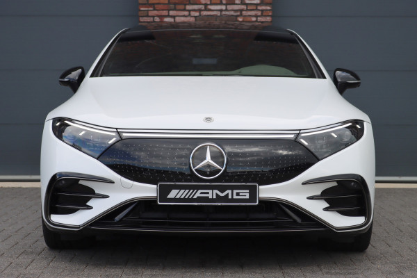 Mercedes-Benz EQS 500 4MATIC AMG Line 108 kWh | Luchtvering | Distronic+ | Hyperscreen | Achterasbesturing | Nekverwarming | Stoelventilatie | Massage | MBUX Tablet | Burmester | Vlakkenverwarming |