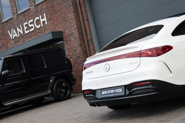 Mercedes-Benz EQS 500 4MATIC AMG Line 108 kWh | Luchtvering | Distronic+ | Hyperscreen | Achterasbesturing | Nekverwarming | Stoelventilatie | Massage | MBUX Tablet | Burmester | Vlakkenverwarming |